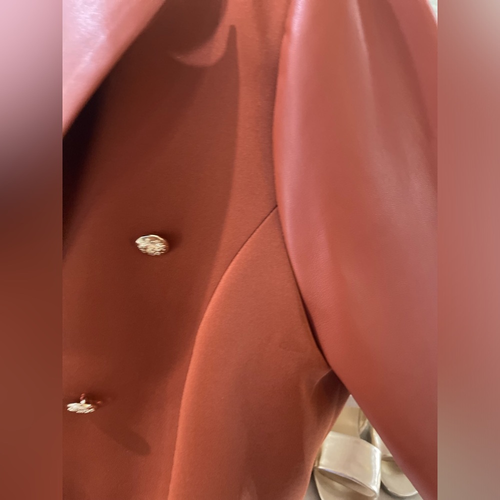 Pleather Set with bodysuit, leggings and jacket - Picture 7 of 10
